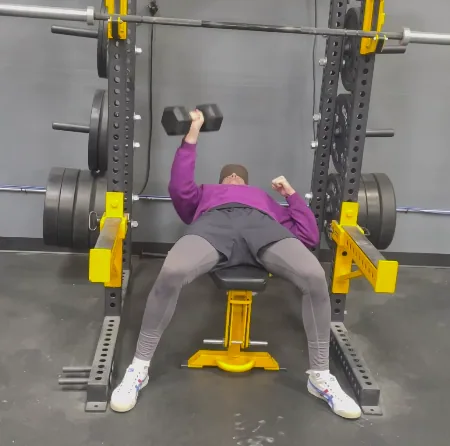 Athlete strength training during the Rehab Advantage Plan after Tommy John surgery